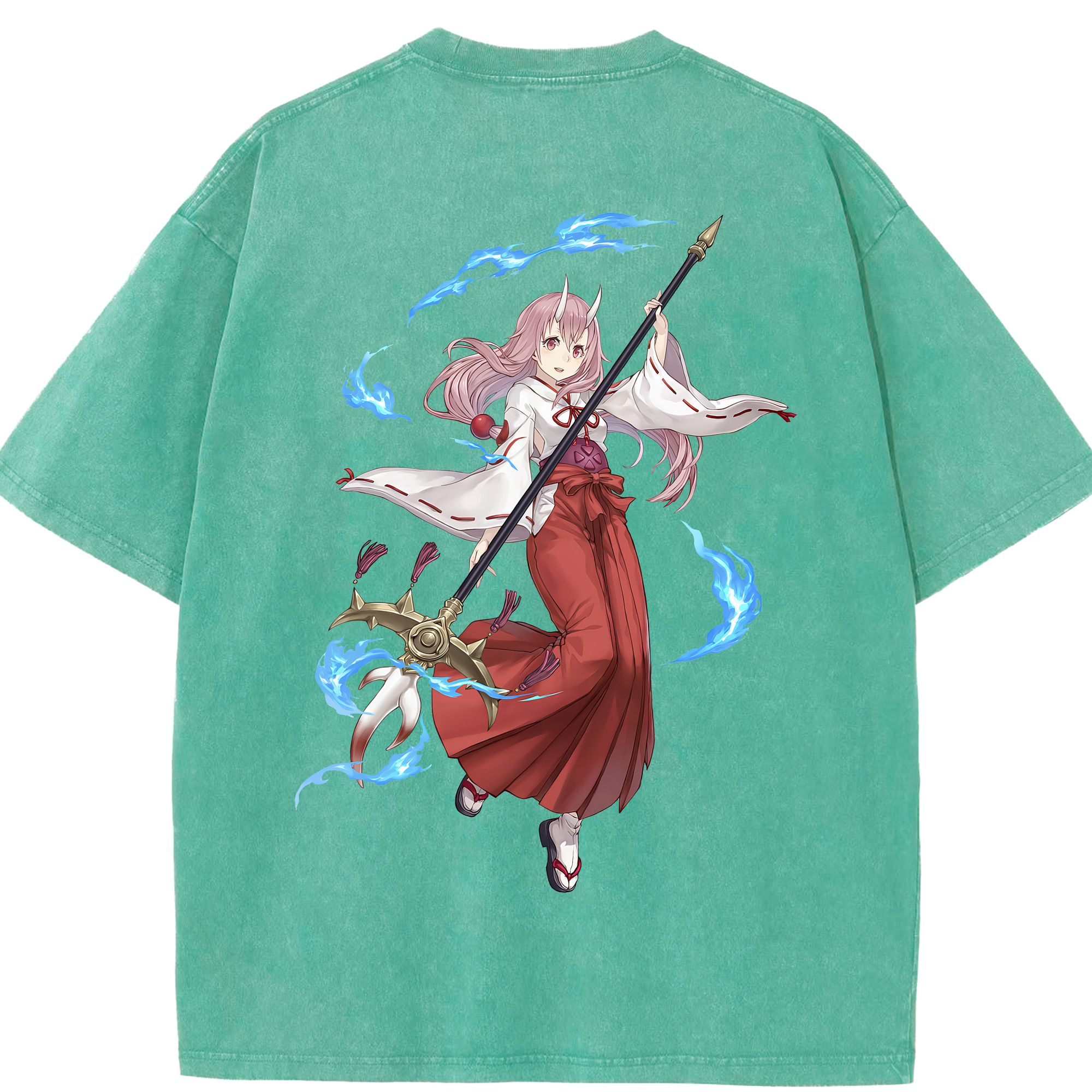 （画像用） 転スラ Regarding Reincarnated to Slime 綿100% ヴィンテージ風 半袖Tシャツ（背面プリント）